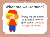 Common Exception Words - Set 9 - Year 1 Teaching Resources (slide 2/49)